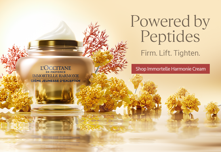 Jar of Immortelle Harmonie Cream. Powered by Peptides to firm, tighten and lift.